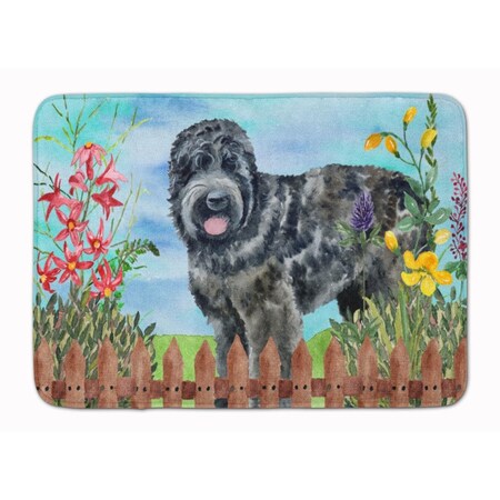 Carolines Treasures Black Russian Terrier Spring Machine Washable Memory Foam Mat CK1239RUG
